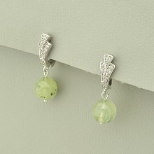 картинка Серьги 'SUNSTONES' Пренит  (родий) от магазина Wolves