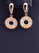 картинка Серьги 'FJ' Фианит (позолота 18к) от магазина Wolves