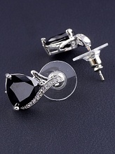 картинка Серьги 'Big Dipper' Фианит (родий) от магазина Wolves