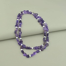 картинка Бусы 'SUNSTONES' Аметист Чешский хрусталь 94 см от магазина Wolves