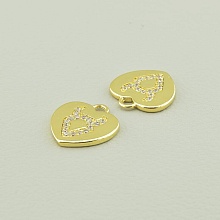 картинка Кулон Фианит 14х13 (позолота 18к (лимонная)) от магазина Wolves