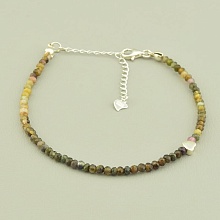 картинка Браслет 'SUNSTONES' Турмалин Серебро(925) 19 см от магазина Wolves