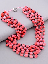 картинка Бусы Коралл Чешский хрусталь 50 см от магазина Wolves