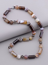 картинка Бусы 'SUNSTONES' Агат Чешский хрусталь 47 см от магазина Wolves