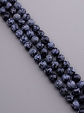 картинка Нитка Обсидиан 39 см 12 мм от магазина Wolves