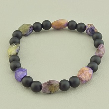 картинка Браслет 'SUNSTONES' Чароит Шунгит 20 см от магазина Wolves