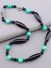 картинка Бусы Агат Чешский хрусталь Бирюза 63 см от магазина Wolves