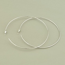 картинка Серьги  75х75мм (родий) от магазина Wolves