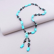 картинка Бусы 'SUNSTONES' Агат Бирюза 55 см от магазина Wolves