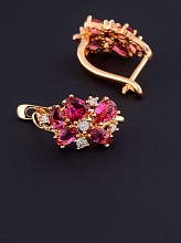 картинка Серьги 'Pataya' Фианит (позолота 18к) от магазина Wolves