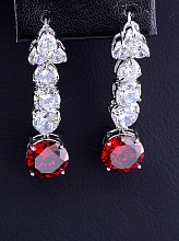 картинка Серьги 'XUPING' Фианит (родий) от магазина Wolves