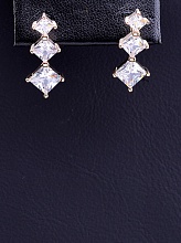 картинка Серьги 'Big Dipper' Фианит (позолота 18к) от магазина Wolves