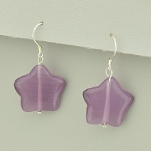 картинка Серьги 'SUNSTONES' Кошачий глаз Серебро(925) от магазина Wolves