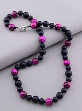 картинка Бусы 'SUNSTONES' Кошачий глаз Шунгит 50 см от магазина Wolves