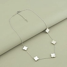 картинка Подвеска 'Stainless Steel' Перламутр 41 см (родий) от магазина Wolves