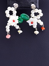 картинка Серьги 'Hand Made' Агат Бижутерный сплав5 г от магазина Wolves