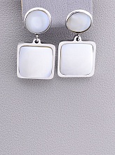 картинка Серьги 'Stainless Steel' Перламутр от магазина Wolves