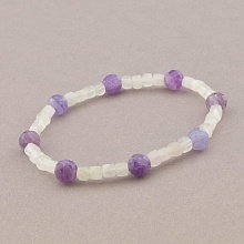 картинка Браслет 'SUNSTONES' Флюорит Розовый кварц 18 см от магазина Wolves