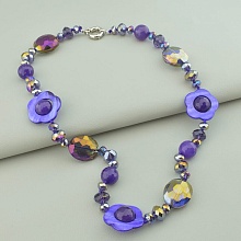 картинка Бусы Агат Перламутр Чешский хрусталь 55 см от магазина Wolves