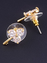 картинка Серьги 'Unfading Love' Фианит Позолота (18к) от магазина Wolves