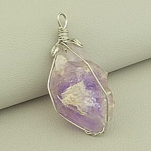 картинка Кулон Аметист 40х25мм от магазина Wolves