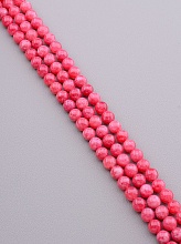 картинка Нитка из Клубничного кварца, малиновая, без замка 38 см 8.5 мм от магазина Wolves