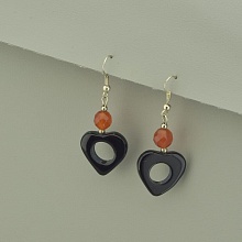 картинка Серьги 'SUNSTONES' Сердолик Агат от магазина Wolves