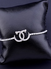 картинка Браслет 'Saiya' Фианит 17 см (родий) от магазина Wolves