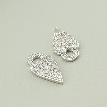 картинка Кулон Фианит 20х11 (родий) от магазина Wolves