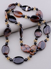 картинка Бусы Агат Чешский хрусталь 70 см от магазина Wolves