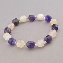 картинка Браслет 'SUNSTONES' Аметист Розовый кварц Бисер 18 см от магазина Wolves