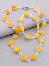 картинка Бусы+Браслет Яшма Чешский хрусталь 45 см от магазина Wolves