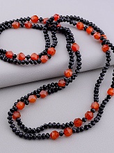 картинка Бусы 'SUNSTONES' Сердолик Чешский хрусталь 145 см от магазина Wolves