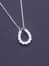 картинка Подвеска Серебро(925) Фианит 40 см от магазина Wolves