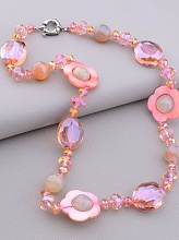 картинка Бусы Агат Перламутр Чешский хрусталь 55 см от магазина Wolves