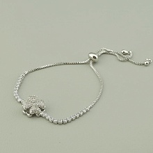 картинка Браслет 'Saiya' Фианит 17 см (родий) от магазина Wolves