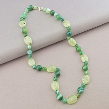 картинка Бусы 'SUNSTONES' Агат Пренит 65 см от магазина Wolves