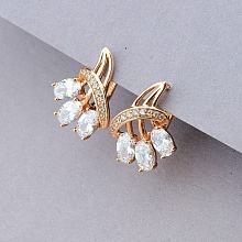 картинка Серьги 'XUPING' Фианит  (позолота 18к) от магазина Wolves