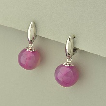 картинка Серьги 'SUNSTONES' Агат (родий) от магазина Wolves