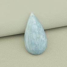 картинка Кулон Аквамарин в форме капли 47x23 мм от магазина Wolves