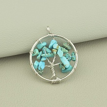картинка Кулон Бирюза 28x28мм от магазина Wolves