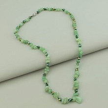 картинка Бусы 'SUNSTONES' Нефрит Чешский хрусталь 55 см от магазина Wolves