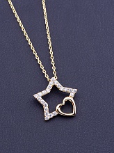 картинка Подвеска 'XUPING' Фианит 45 см (позолота 18к) от магазина Wolves