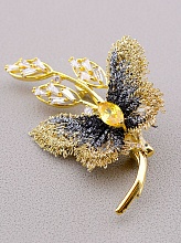 картинка Брошь Фианит (позолота 18к) от магазина Wolves