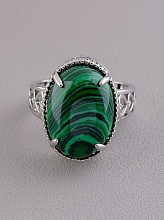картинка Кольцо Малахит 'Pataya' от магазина Wolves