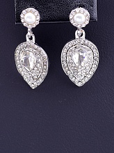 картинка Серьги Фианит (родий) от магазина Wolves