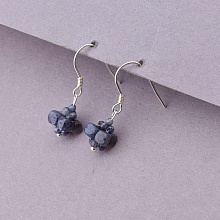 картинка Серьги 'SUNSTONES' Сапфир Серебро(925) от магазина Wolves