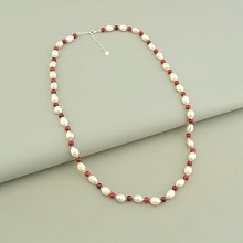 картинка Бусы 'SUNSTONES' Коралл Жемчуг 55 см от магазина Wolves