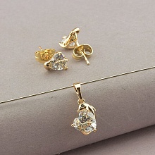 картинка Серьги+Кулон 'XUPING' Фианит (позолота 18к) от магазина Wolves