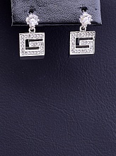 картинка Серьги 'Big Dipper' Фианит (родий) от магазина Wolves